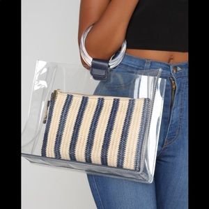 Clear transparent purse!!! 2 purses on One!!